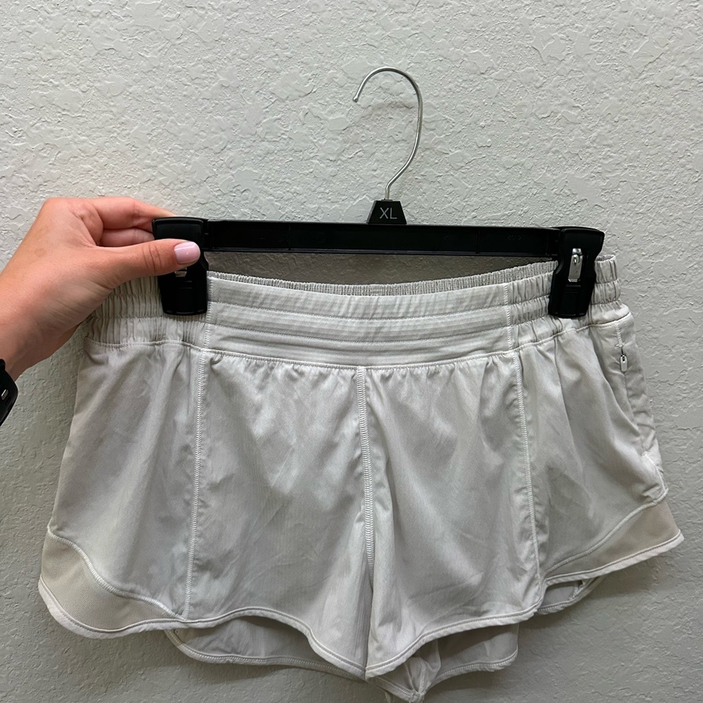 Lululemon Athletica Cream Athletic Shorts